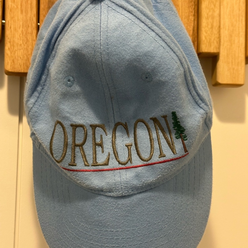 Light Blue "OREGON" Embroidered Baseball Cap